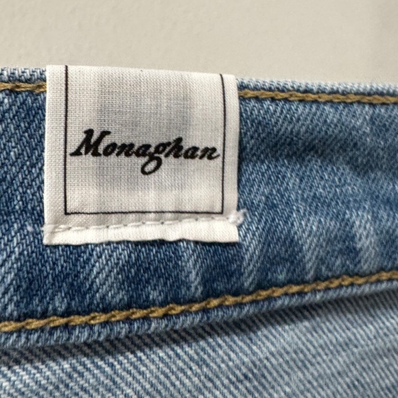 Frank & Eileen Monaghan Button Fly High Rise Raw Hem Straight Leg Mom Jeans 28 - Picture 13 of 14